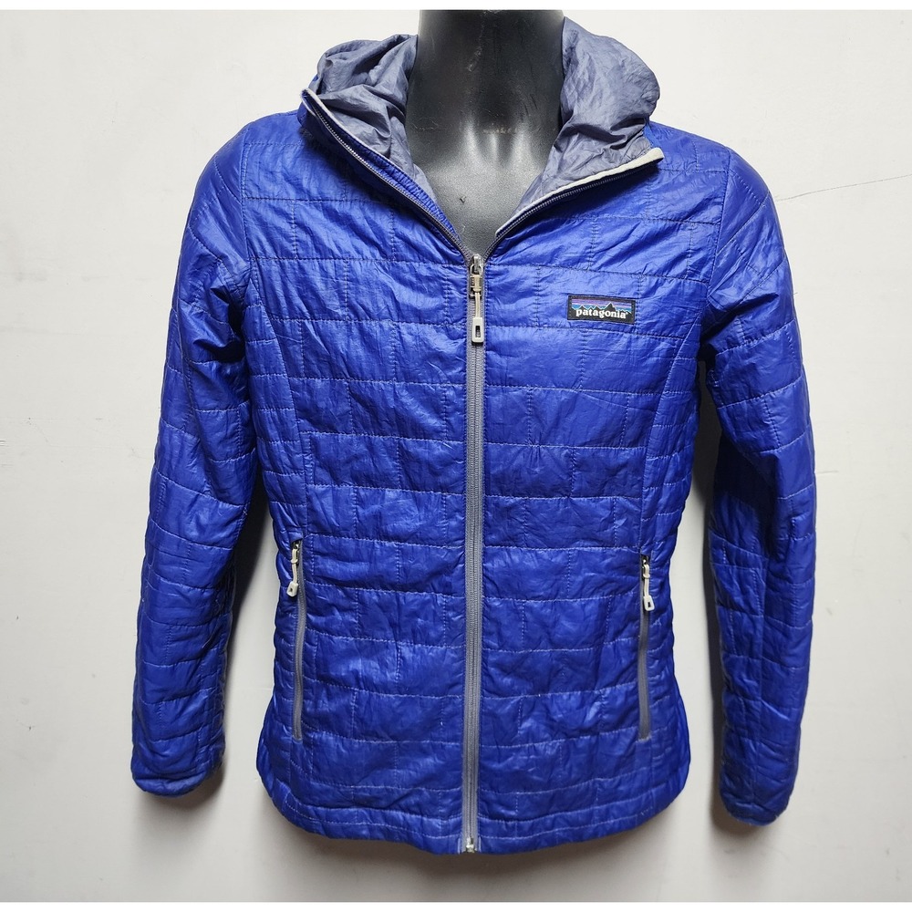 Patagonia Nano Puff Hoody Jacket Full-zip Primaloft Women's S Blue